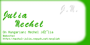 julia mechel business card